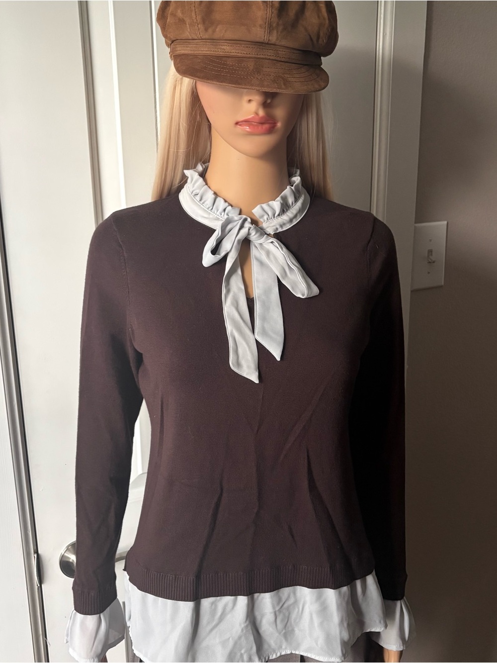 Adrianna Papell Deep Brown Plush Top
